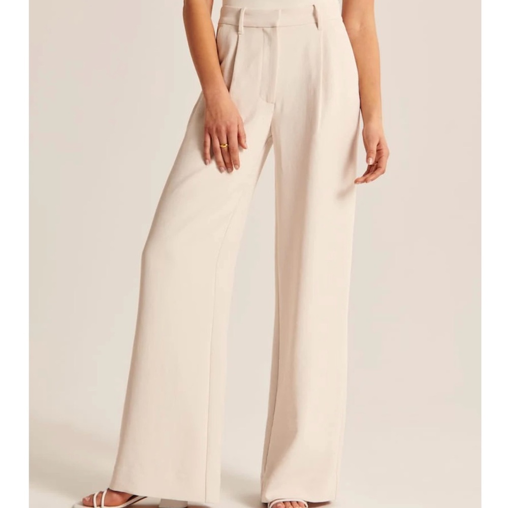 Grace Cream Wide-Leg Women's Pants